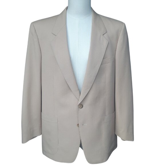 Vintage Warren K Cook Parktown SZ 42 Wool Men's Beige Sport Jacket From Scotts - Picture 9 of 16